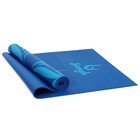 Коврик для йоги Sangh «Девушка и лотос», 173х61х0,4 см, цвет синий - Фото 7