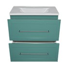 УЦЕНКА Тумба с раковиной Марта 60 подвесная бирюза с раковиной - фото 12446059