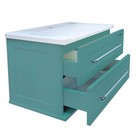 УЦЕНКА Тумба с раковиной Марта 60 подвесная бирюза с раковиной - фото 12446060