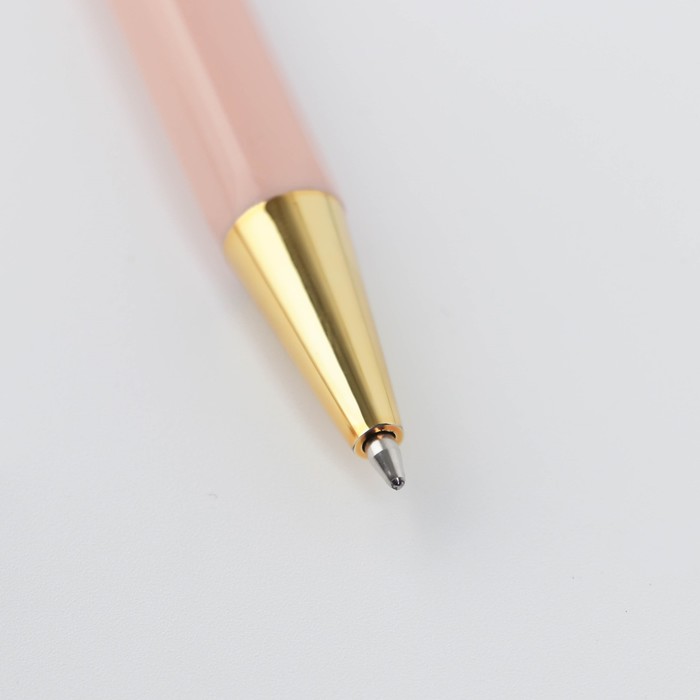 Ручка шариковая синяя паста 0.7 мм «Самой нежной» пластик с тиснением на корпусе - фото 1907379234