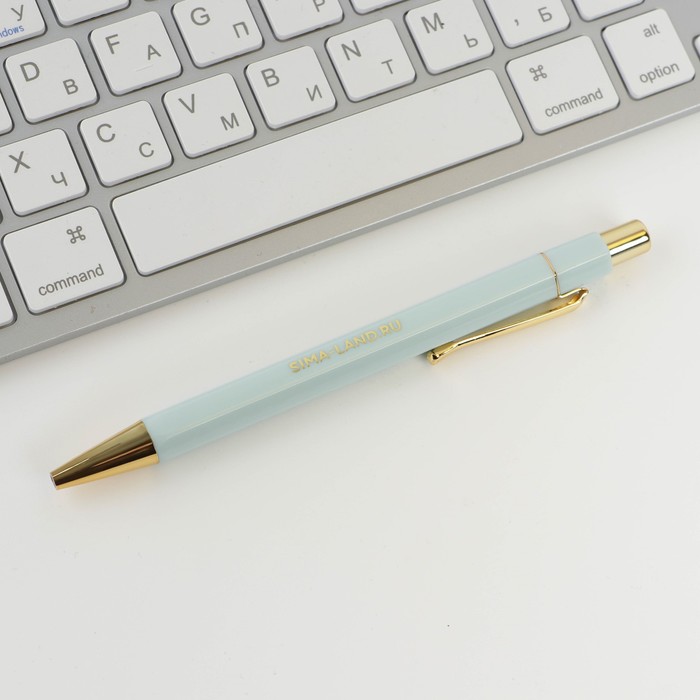 Ручка шариковая синяя паста 0.7 мм «Самая лучшая» пластик с тиснением на корпусе - фото 1907379239