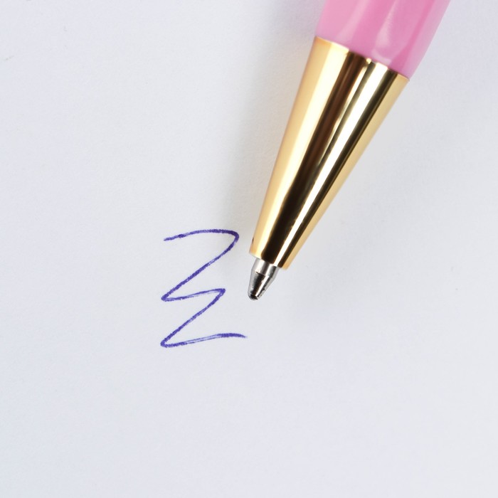 Ручка шариковая синяя паста 0.7 мм «8 марта» пластик с тиснением на корпусе - фото 1907379247