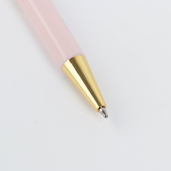 Ручка шариковая синяя паста 0.7 мм «С 8 марта» пластик с тиснением на корпусе - фото 1907379253