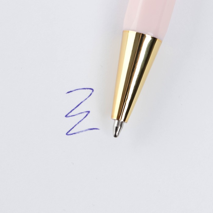 Ручка шариковая синяя паста 0.7 мм «С 8 марта» пластик с тиснением на корпусе - фото 1907379250