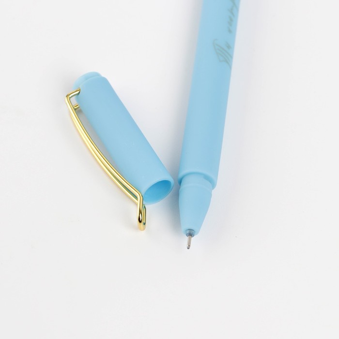 Ручка шариковая синяя паста 0.38 мм «Лучшей на свете» пластик матовая, в подарочной коробке - фото 1907379275