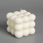 Свеча фигурная "Бабл куб", 6 см, белая - Фото 3