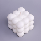 Свеча фигурная "Бабл куб", 6 см, белая - фото 8519421