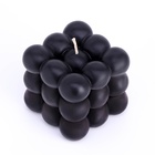 Свеча фигурная "Бабл куб", 6 см, черная - фото 9814538