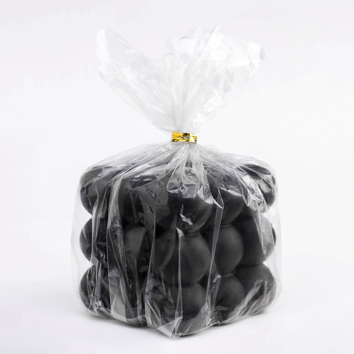 Свеча фигурная "Бабл куб", 6 см, черная - Фото 1