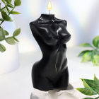 Свеча фигурная "Женский силуэт", 10 см, черная - фото 9573812