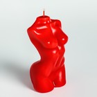 Свеча фигурная "Женский силуэт", 10 см, красная - Фото 3