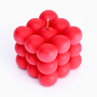 Свеча фигурная "Бабл куб", 6 см, красная - фото 9580229