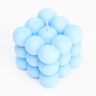 Свеча фигурная "Бабл куб", 6 см, голубая - фото 9024210
