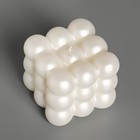 Свеча фигурная лакированная "Бабл куб", 6 см, жемчужная - Фото 4