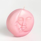 Свеча фигурная "Солнце и луна", 6х2,5 см, розовая - Фото 3