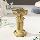 Свеча фигурная лакированная "Колонна большая", 10х5 см, золото - Фото 2