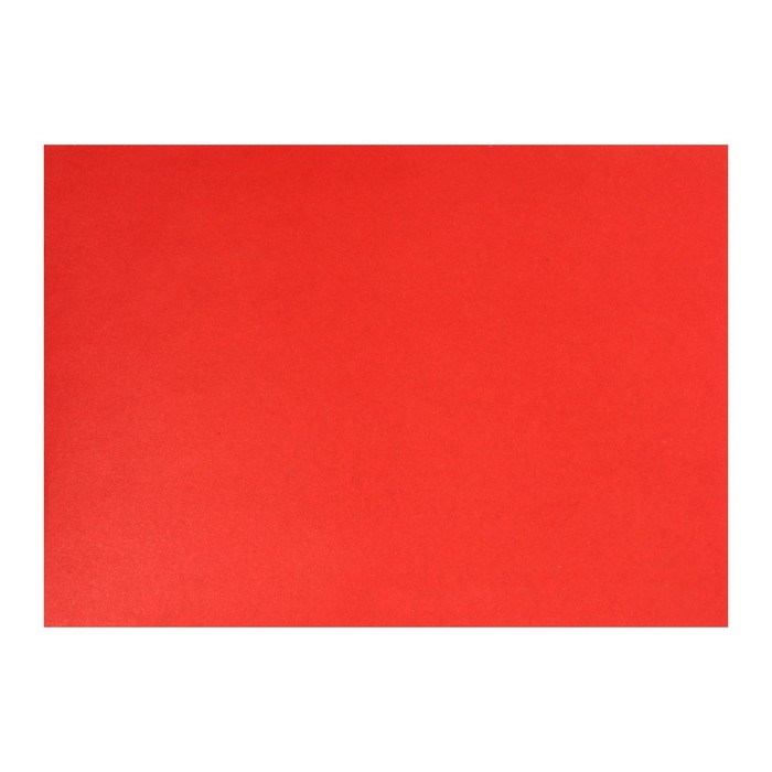 Картон цветной А4, 190 г/м2, немелованный, красный, цена за 1 лист - Фото 1