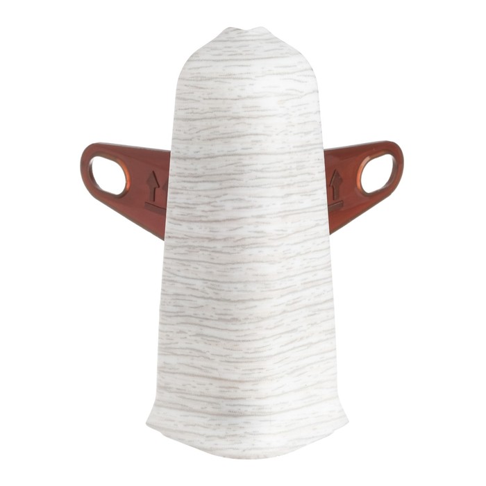 Угол наружный (внешний) для плинтуса «Деконика», с крепежом, 70 мм, цвет 265 клен патина - Фото 1