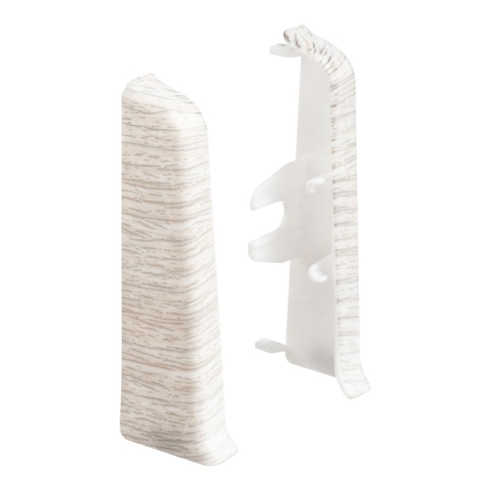 Торцевые заглушки для плинтуса «Деконика», пара, 70 мм, цвет 265 клен патина - Фото 1