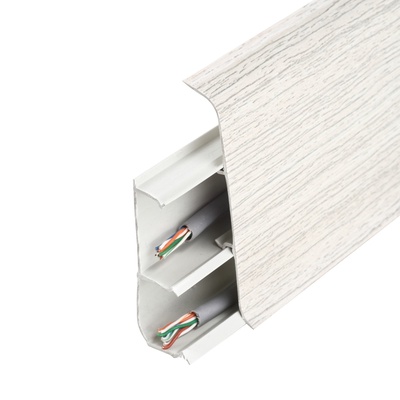 Плинтус напольный «Деконика», 70×2200 мм, цвет 253 ясень серый