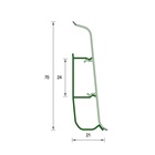 Плинтус напольный «Деконика», 70×2200 мм, цвет 253 ясень серый - Фото 2