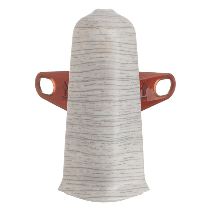 Угол наружный (внешний) с крепежом для плинтуса «Деконика», 70 мм, цвет 253 ясень серый - Фото 1