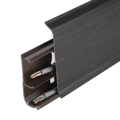 Плинтус напольный «Деконика», 70×2200 мм, цвет 303 Венге темный