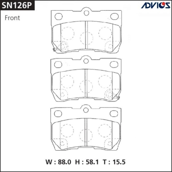 Дисковые тормозные колодки ADVICS SN126P - Фото 1