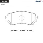Дисковые тормозные колодки ADVICS SN188 - фото 274504