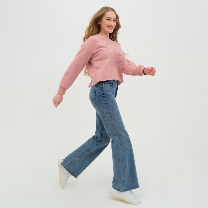 Свитшот женский, цвет пудра, размер 50 52941