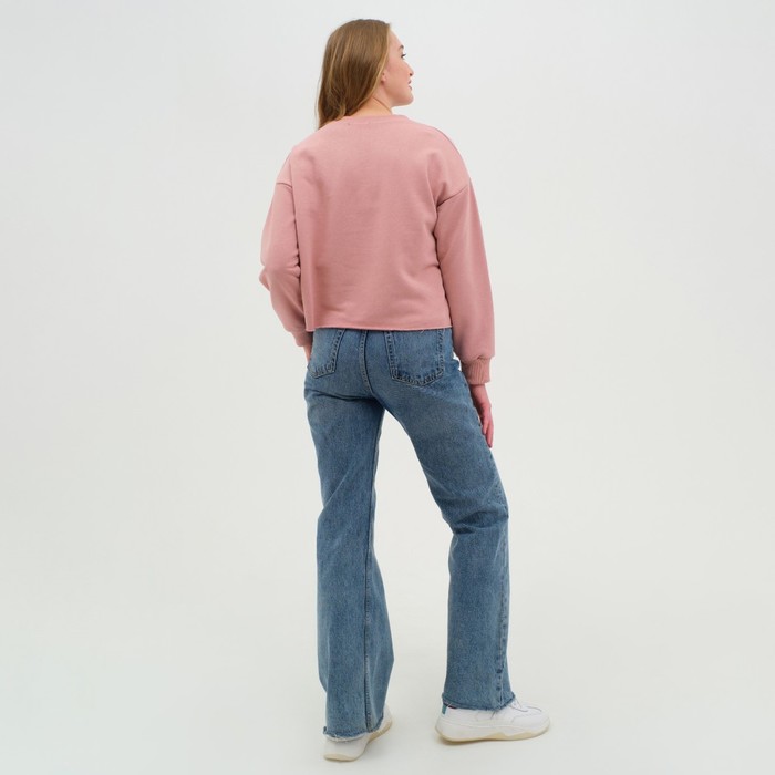 Свитшот женский, цвет пудра, размер 50 52941