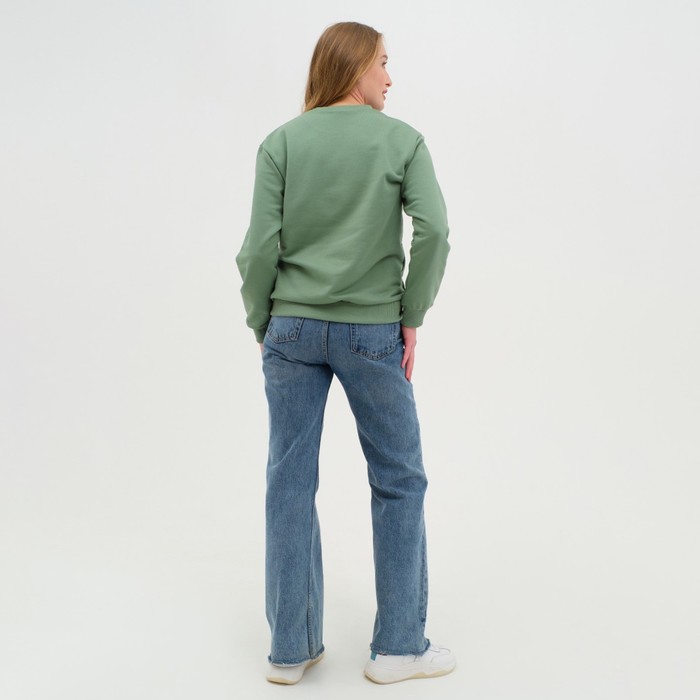 Свитшот женский, цвет светло-зелёный, размер 44 52942