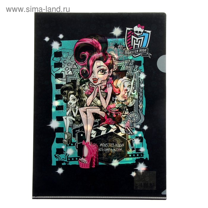 Папка уголок А4, 180мкм Monster High - Фото 1