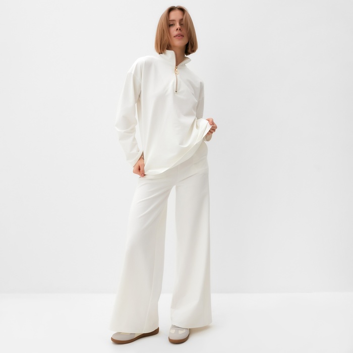 Костюм женский (джемпер, брюки) MINAKU: Casual Collection, размер 42, цвет экрю