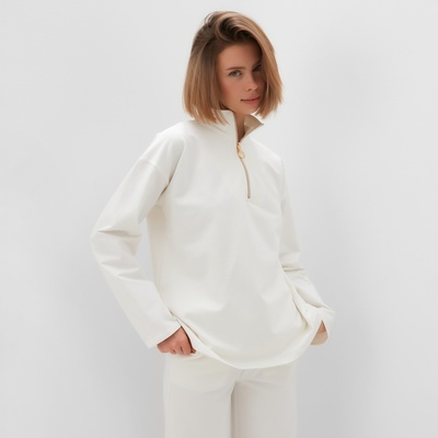 Костюм женский (джемпер, брюки) MINAKU: Casual Collection, размер 44, цвет экрю