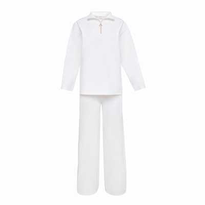 Костюм женский (джемпер, брюки) MINAKU: Casual Collection, размер 44, цвет экрю