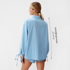 Костюм женский (блузка, шорты) MINAKU: Casual Collection цвет голубой, размер 42 7531675