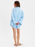 Костюм женский (блузка, шорты) MINAKU: Casual Collection, голубой, размер 42 - Фото 5