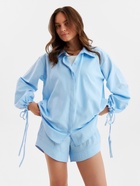 Костюм женский (блузка, шорты) MINAKU: Casual Collection, голубой, размер 42 - Фото 6