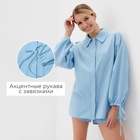 Костюм женский (блузка, шорты) MINAKU: Casual Collection цвет голубой, размер 44 - Фото 16