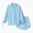 Костюм женский (блузка, шорты) MINAKU: Casual Collection цвет голубой, размер 46 - Фото 7