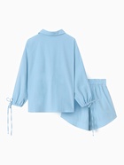 Костюм женский (блузка, шорты) MINAKU: Casual Collection, голубой, размер 48 - Фото 12