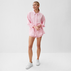 Костюм женский (рубашка, шорты) MINAKU: Casual Collection цвет розовый, размер 42 - Фото 2
