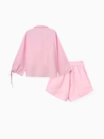 Костюм женский (рубашка, шорты) MINAKU: Casual Collection, розовый, размер 42