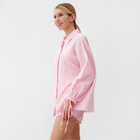 Костюм женский (рубашка, шорты) MINAKU: Casual Collection цвет розовый, размер 42 - Фото 6