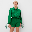 Костюм женский (блузка, шорты) MINAKU: Casual Collection цвет зелёный, размер 42 - фото 9574415