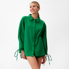 Костюм женский (блузка, шорты) MINAKU: Casual Collection цвет зелёный, размер 42 - Фото 2