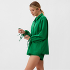Костюм женский (блузка, шорты) MINAKU: Casual Collection цвет зелёный, размер 42 - Фото 7
