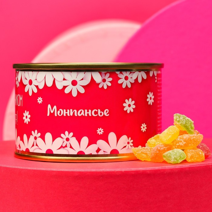 Монпансье "Розовое", карамель леденцовая в консервной банке, 140 г - фото 1907379363