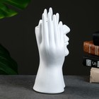 Кашпо - органайзер "Руки и лицо" белое, 21х13см - фото 40279522